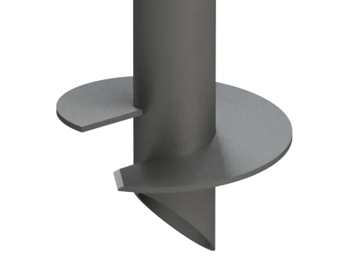 PRO screw pile helice tip close-up