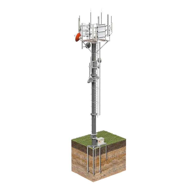Pilone 5G/telecom su pali a vite